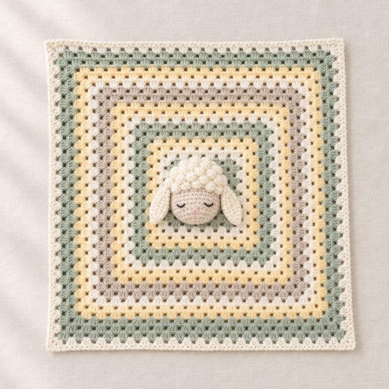 Fern the lamb lovey in sage, honey and cream